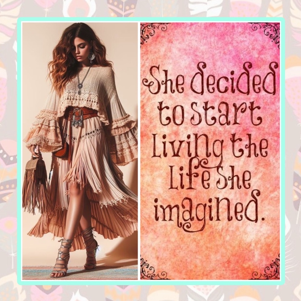 ✨ LIVING THE LIFE ✨ DREAMS LOVE MANIFEST AVANT GARDE BOHO TREND FRINGE TASSEL